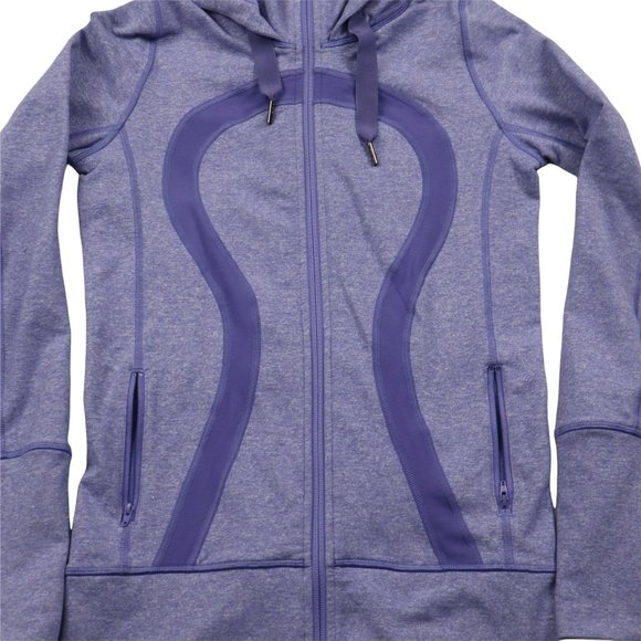 LULULEMON Women Purple Hoodie Full Zip Jacket Sz 4 - Picture 2 of 14